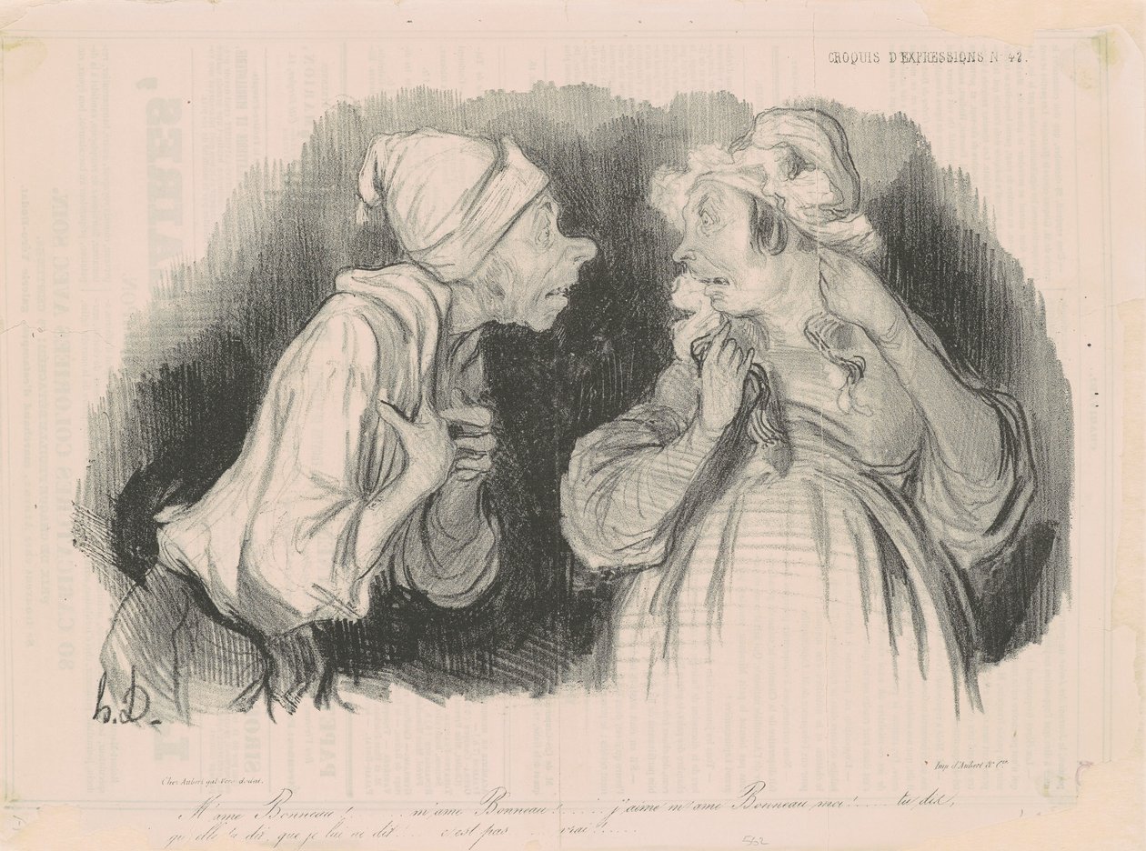 Mevrouw Bonneau... Ik hou van mevrouw Bonneau! door Honoré Daumier