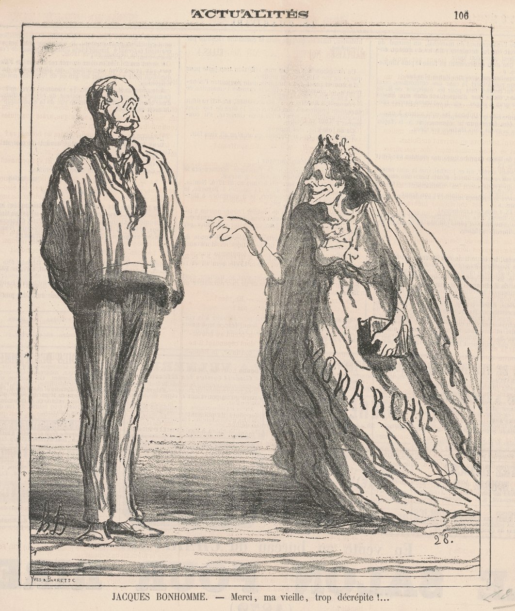 Dank je, oude, te vervallen! ... door Honoré Daumier