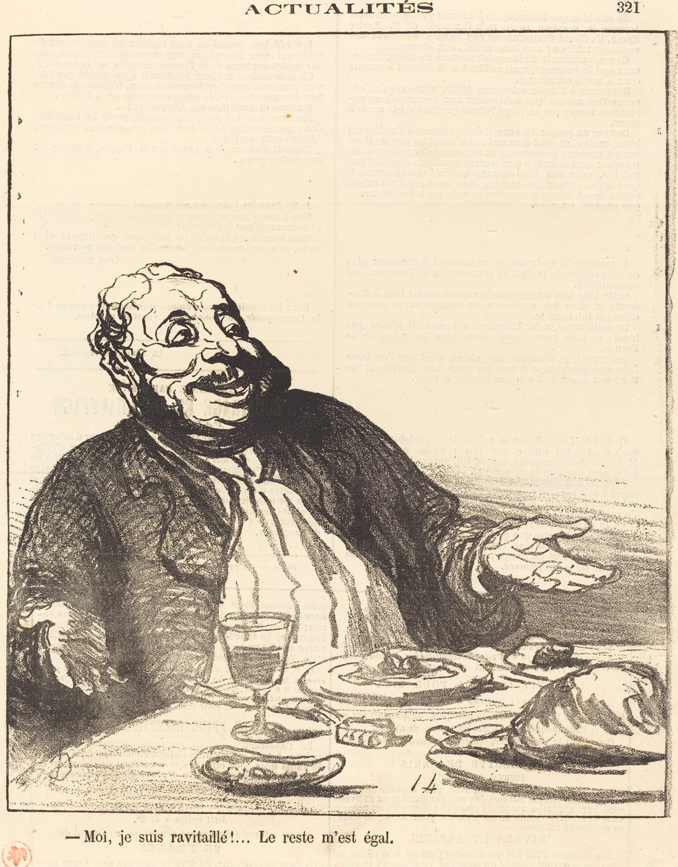 Ik ben bevoorraad!... door Honoré Daumier