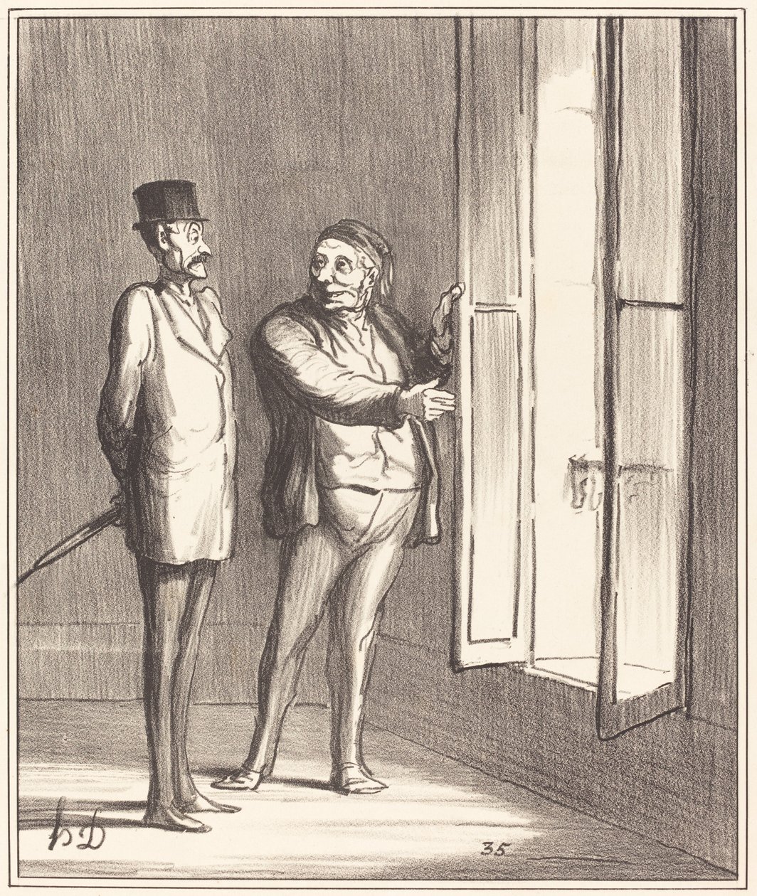 Monsieur zal hier heel goed zijn... door Honoré Daumier