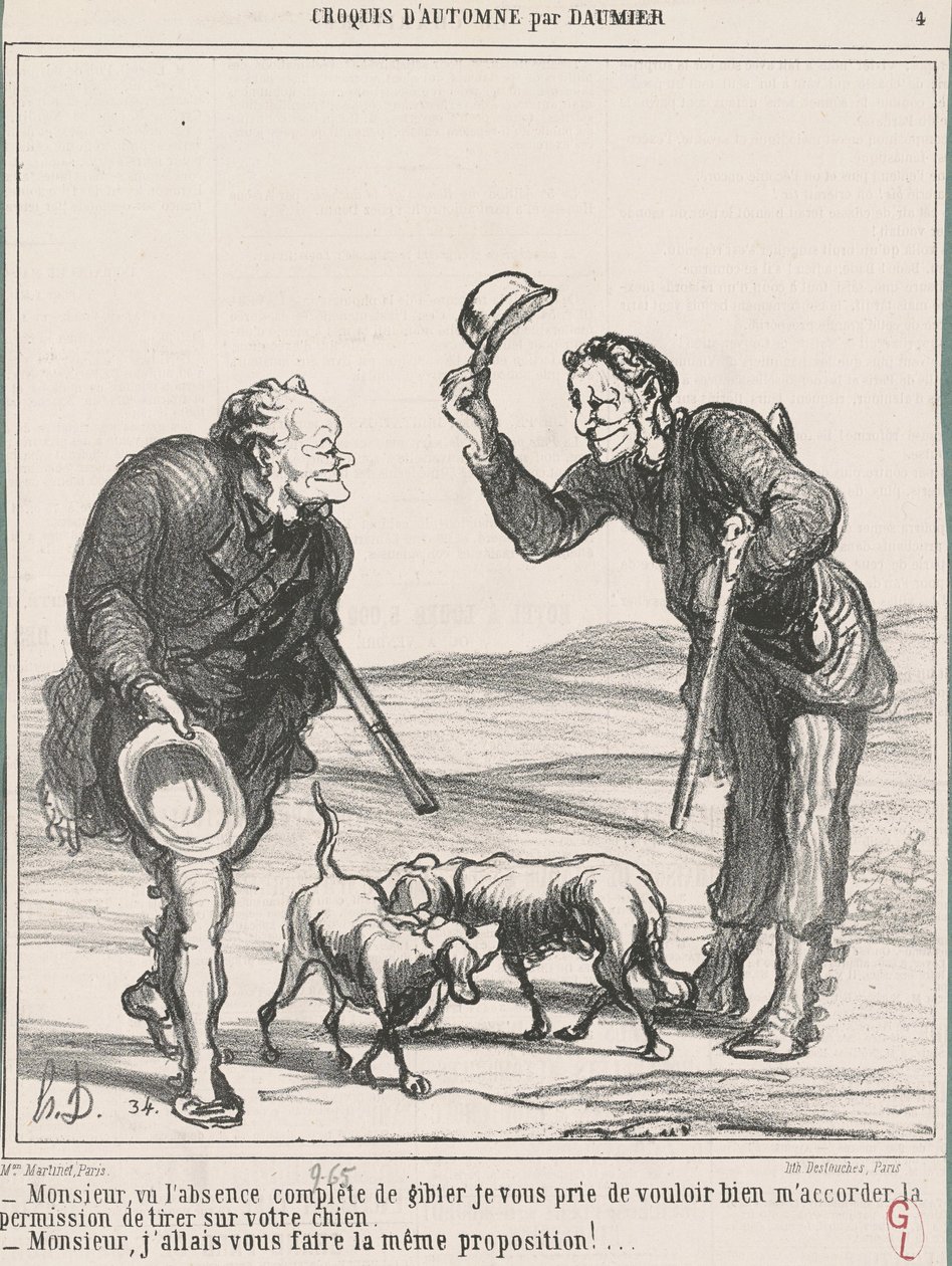 Meneer, gezien de volledige afwezigheid... door Honoré Daumier