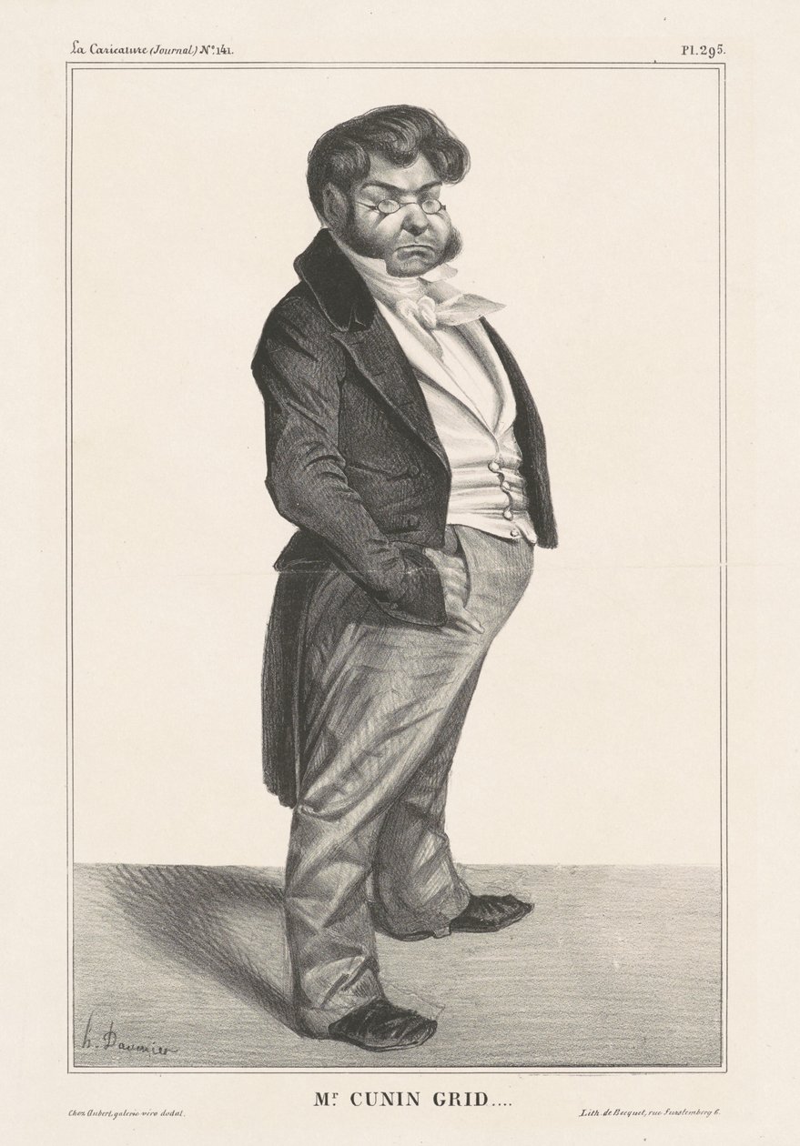 Mr. Cunin Grid...(Cunin-Gridaine) door Honoré Daumier