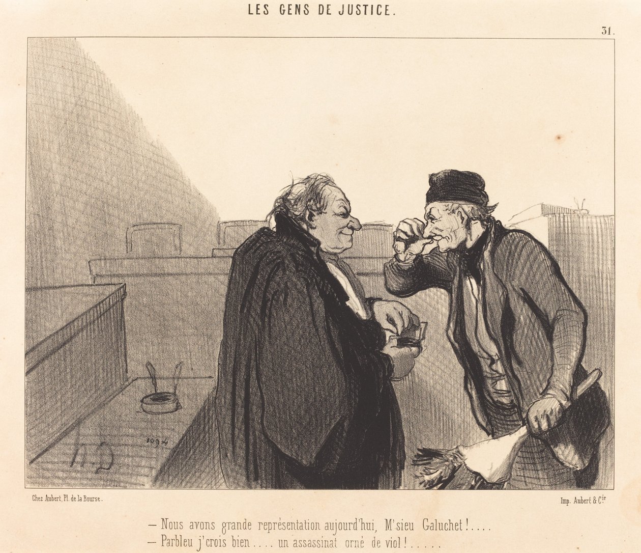Wij Hebben Vandaag een Grote Voorstelling door Honoré Daumier