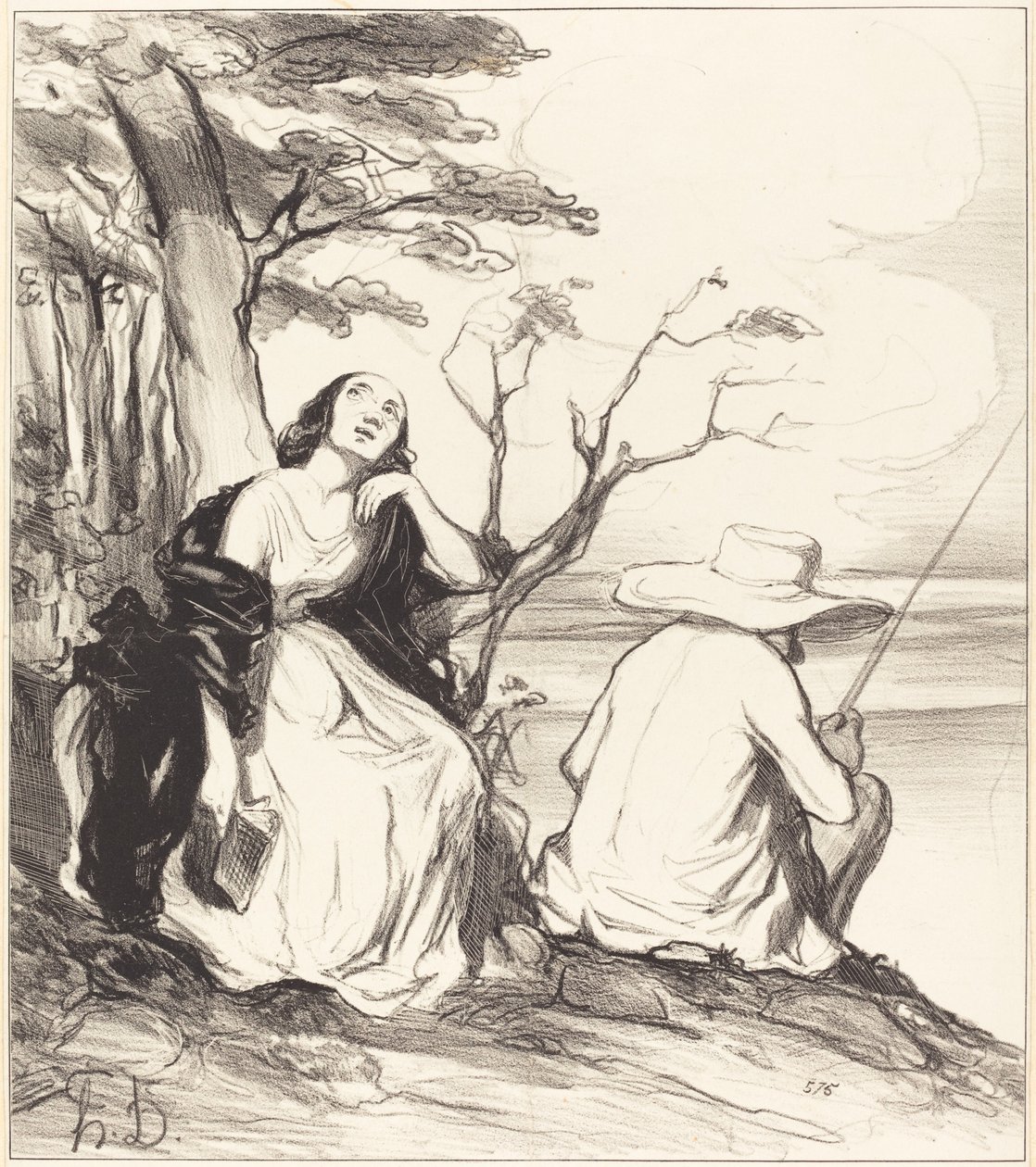 O pijn!... een echtgenoot hebben gedroomd... door Honoré Daumier