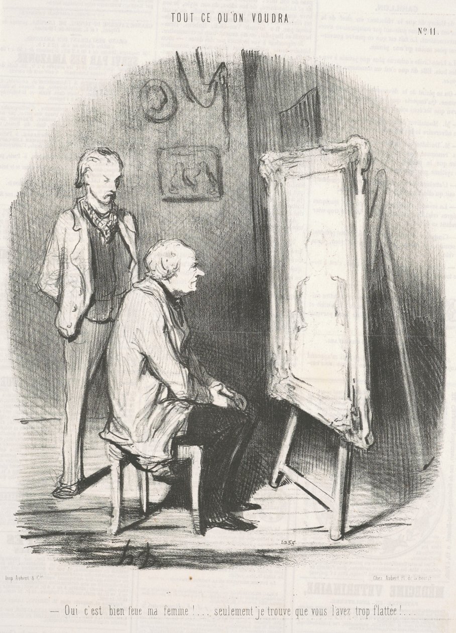 Ja, het is echt mijn overleden vrouw! ... door Honoré Daumier