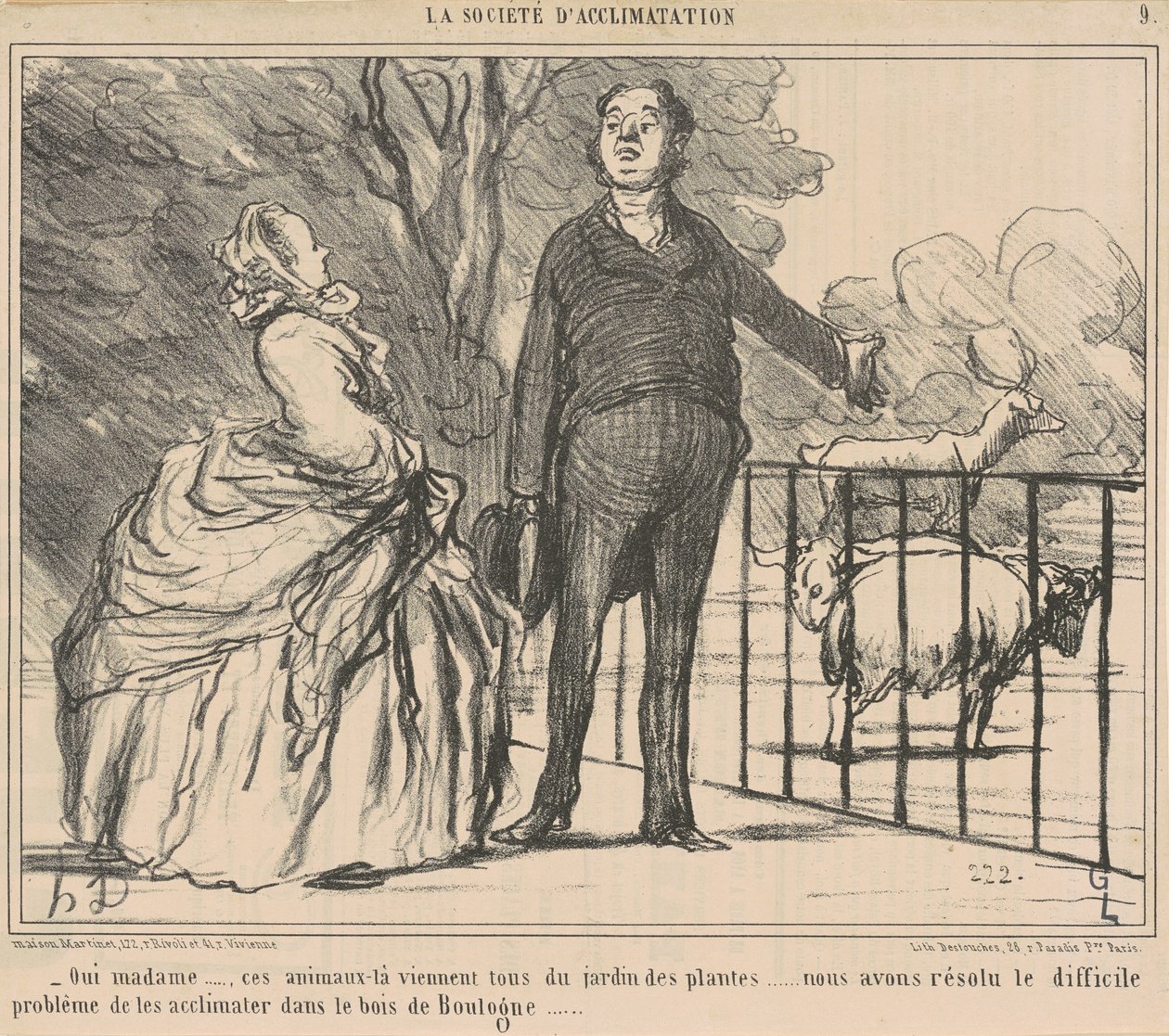 Ja mevrouw ... die dieren daar ... door Honoré Daumier