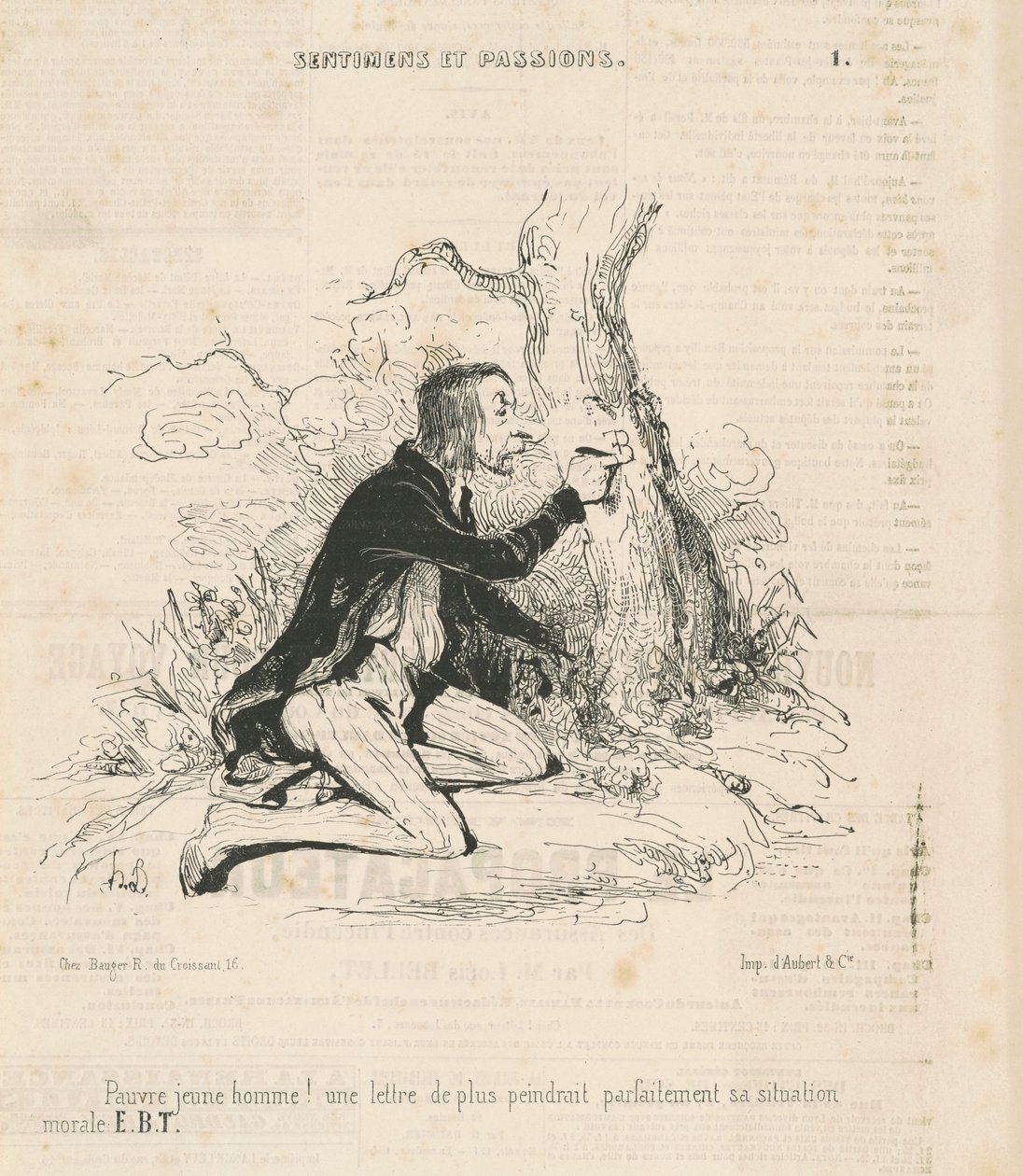 Arme jonge man! door Honoré Daumier