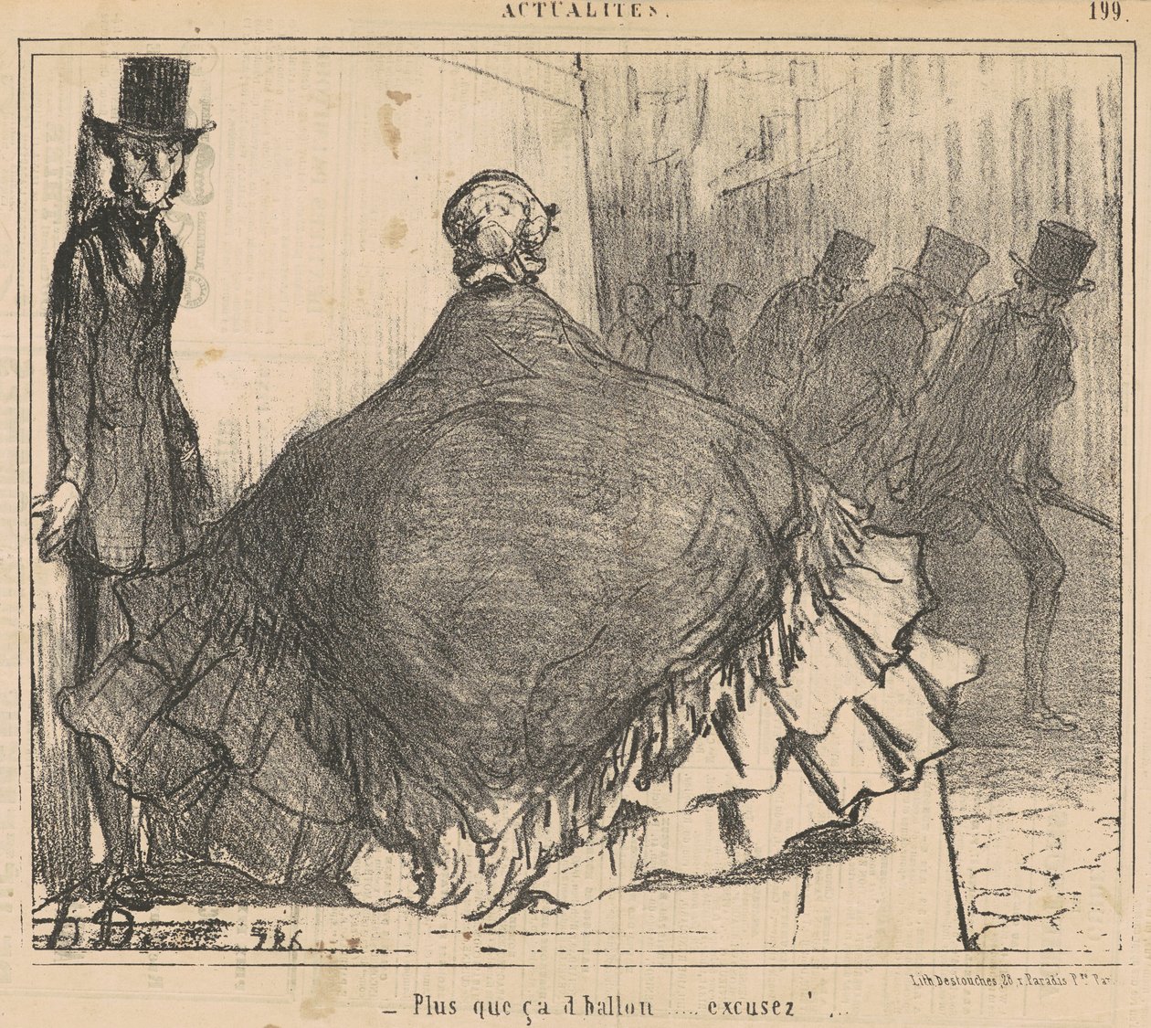 Meer dan dat van ballon... Excuseer! door Honoré Daumier