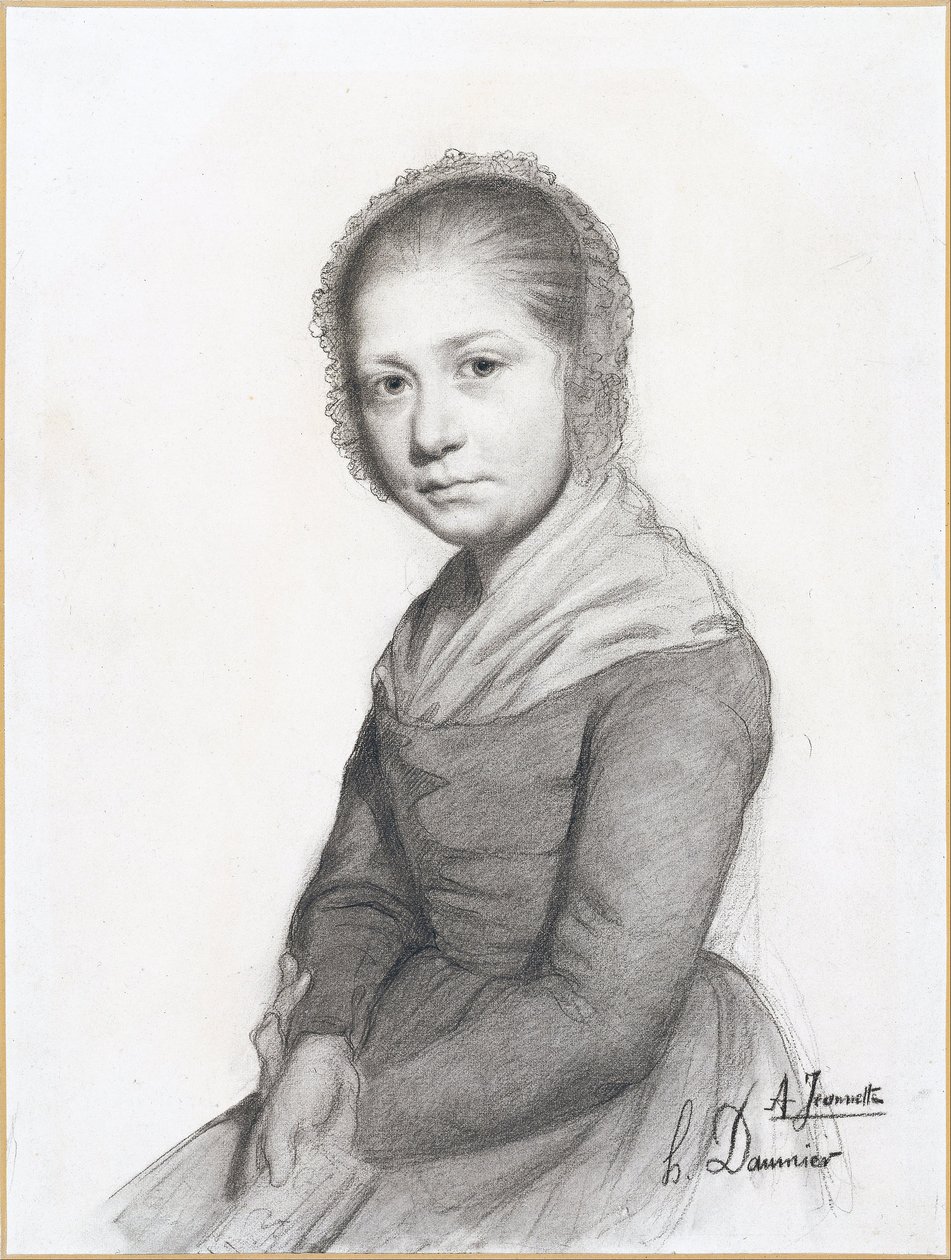Portret van een meisje (Jeannette) door Honoré Daumier