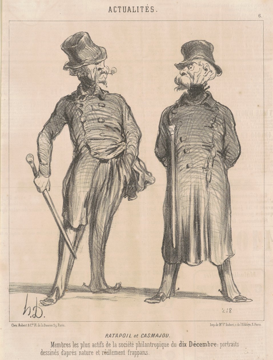 Ratapoil en Casmajou door Honoré Daumier