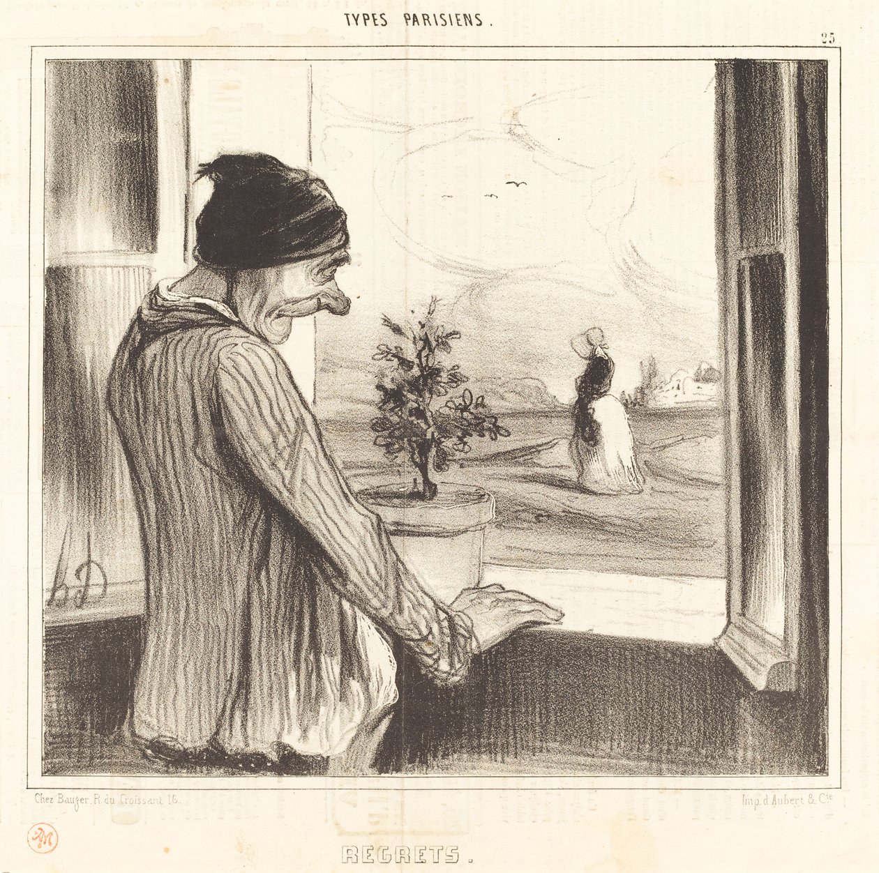 Spijt door Honoré Daumier