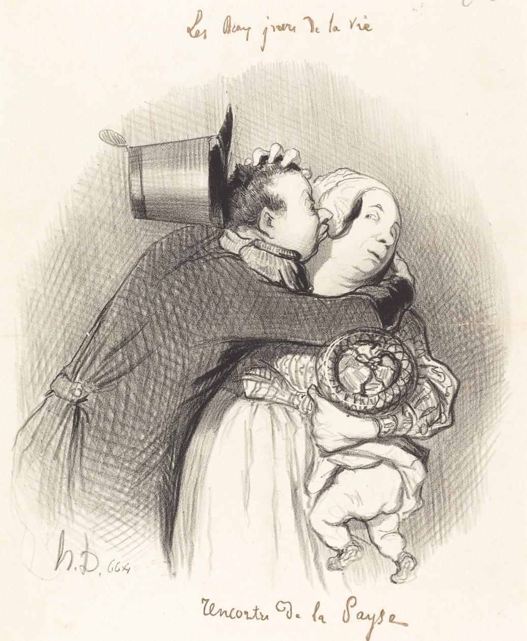 Ontmoeting met de Boer door Honoré Daumier