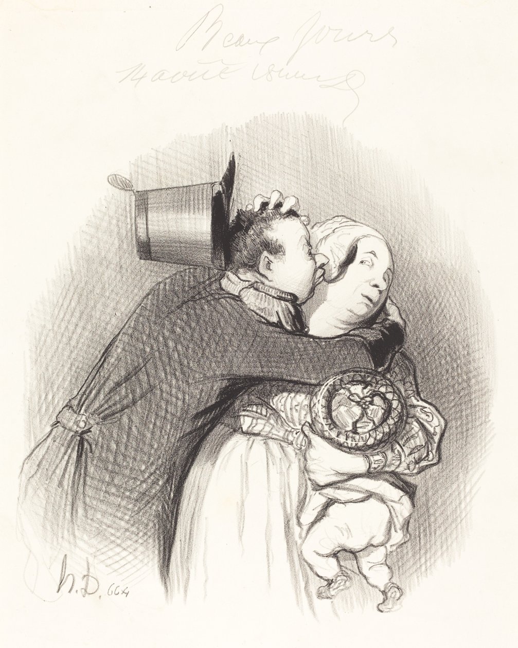 Ontmoeting met de Boerin door Honoré Daumier