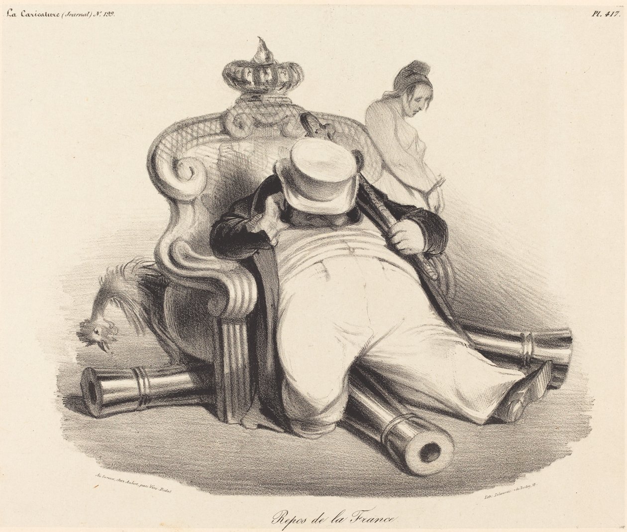 Rust van Frankrijk door Honoré Daumier