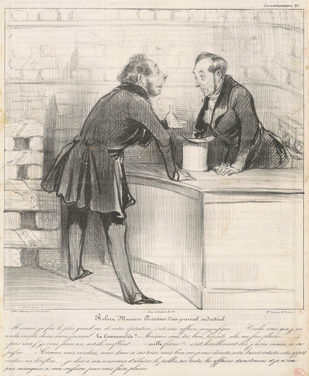 Robert Macaire Directeur door Honoré Daumier