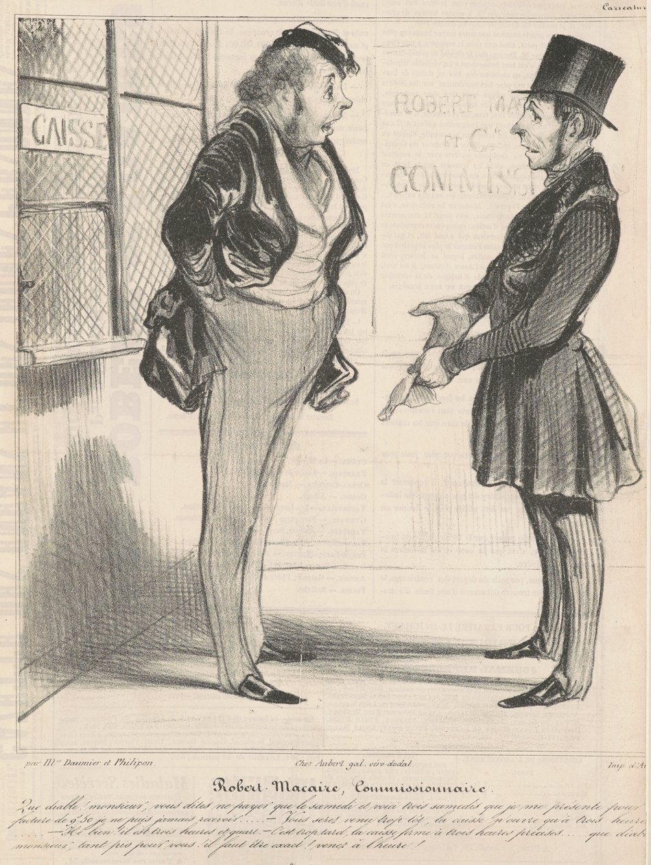 Robert Macaire commissionair door Honoré Daumier