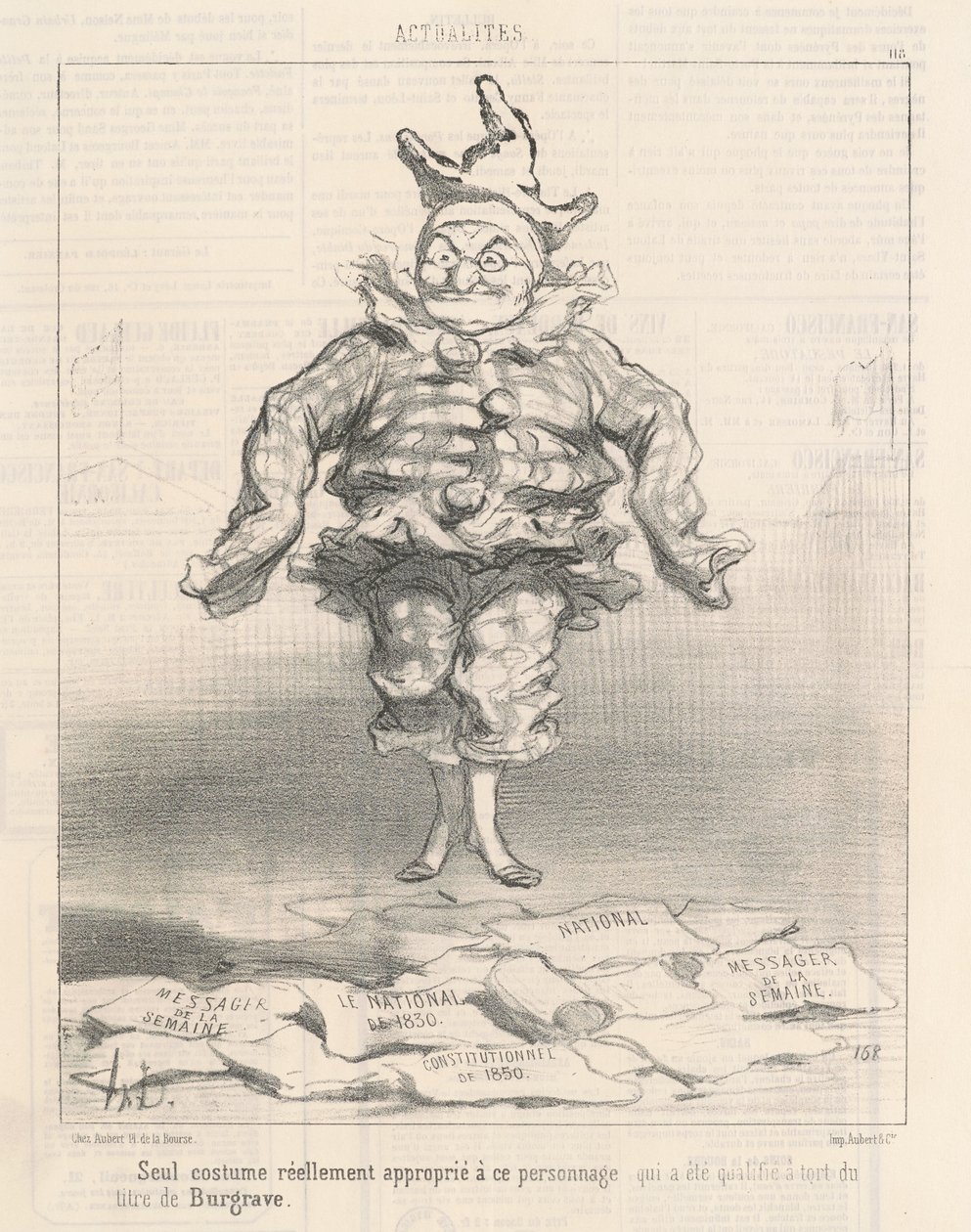 Enig Kostuum...geschikt voor dit Personage door Honoré Daumier