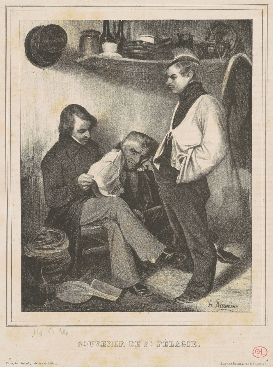 Souvenir van Ste. Pélagie door Honoré Daumier