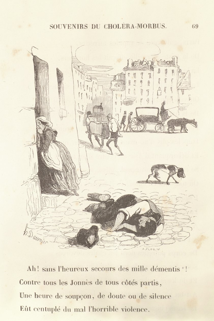 Souvenirs du Choléra-Morbus, 1840 door Honoré Daumier