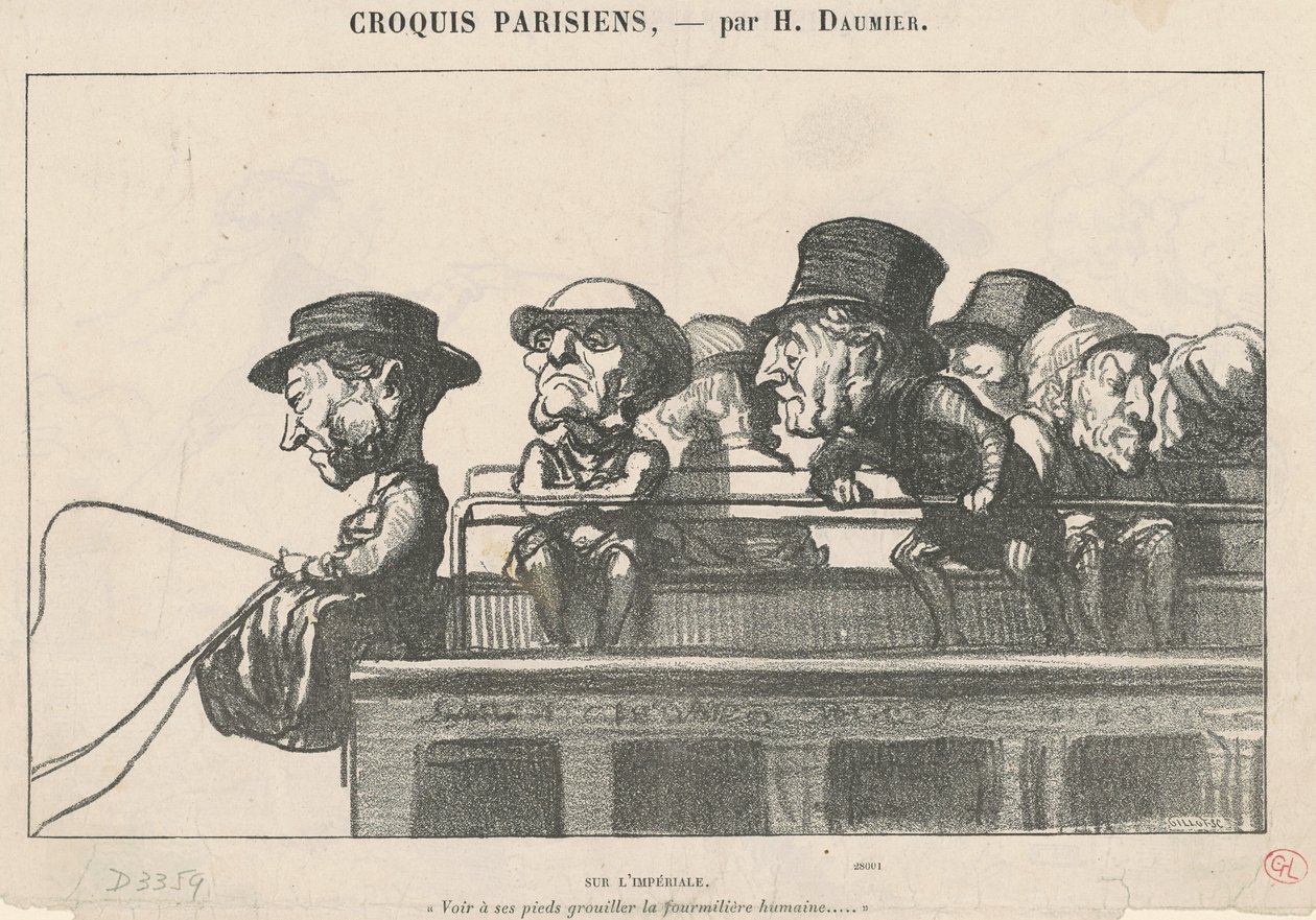 Op de Imperiale door Honoré Daumier
