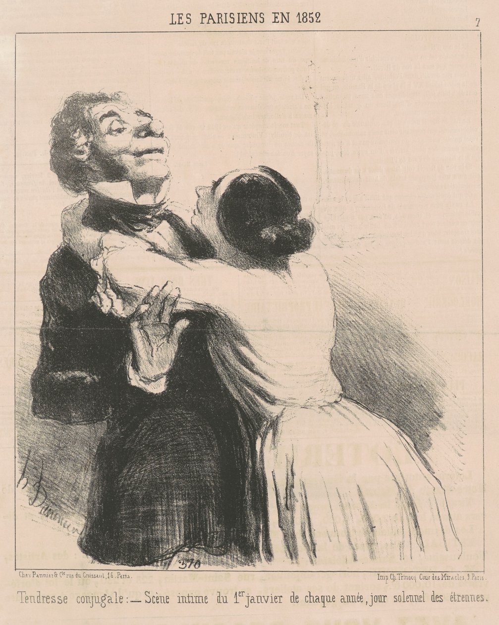 Echtelijke tederheid door Honoré Daumier