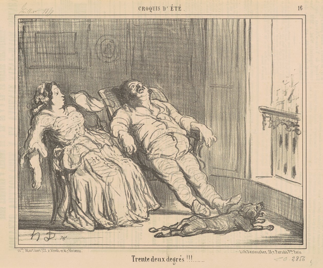 Tent twee graden!!! door Honoré Daumier