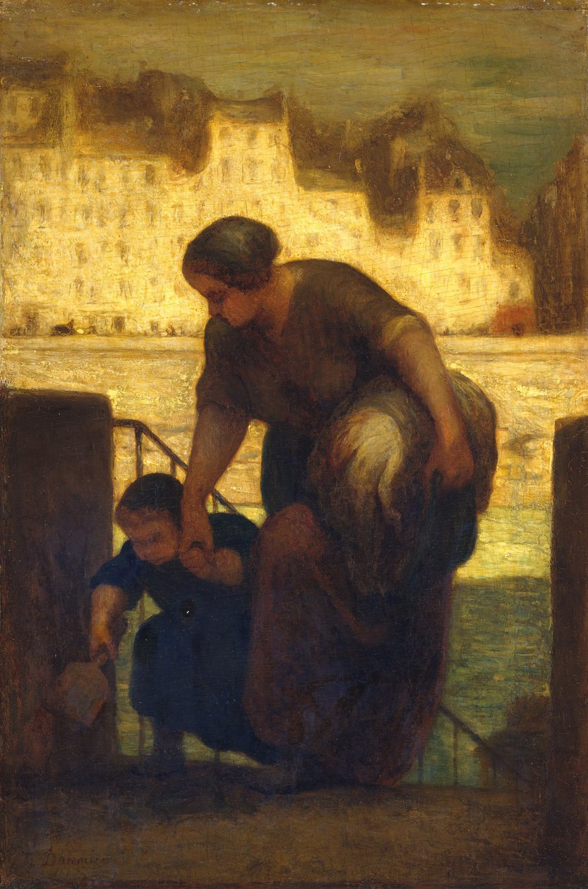 De wasvrouw, 186[3] door Honoré Daumier