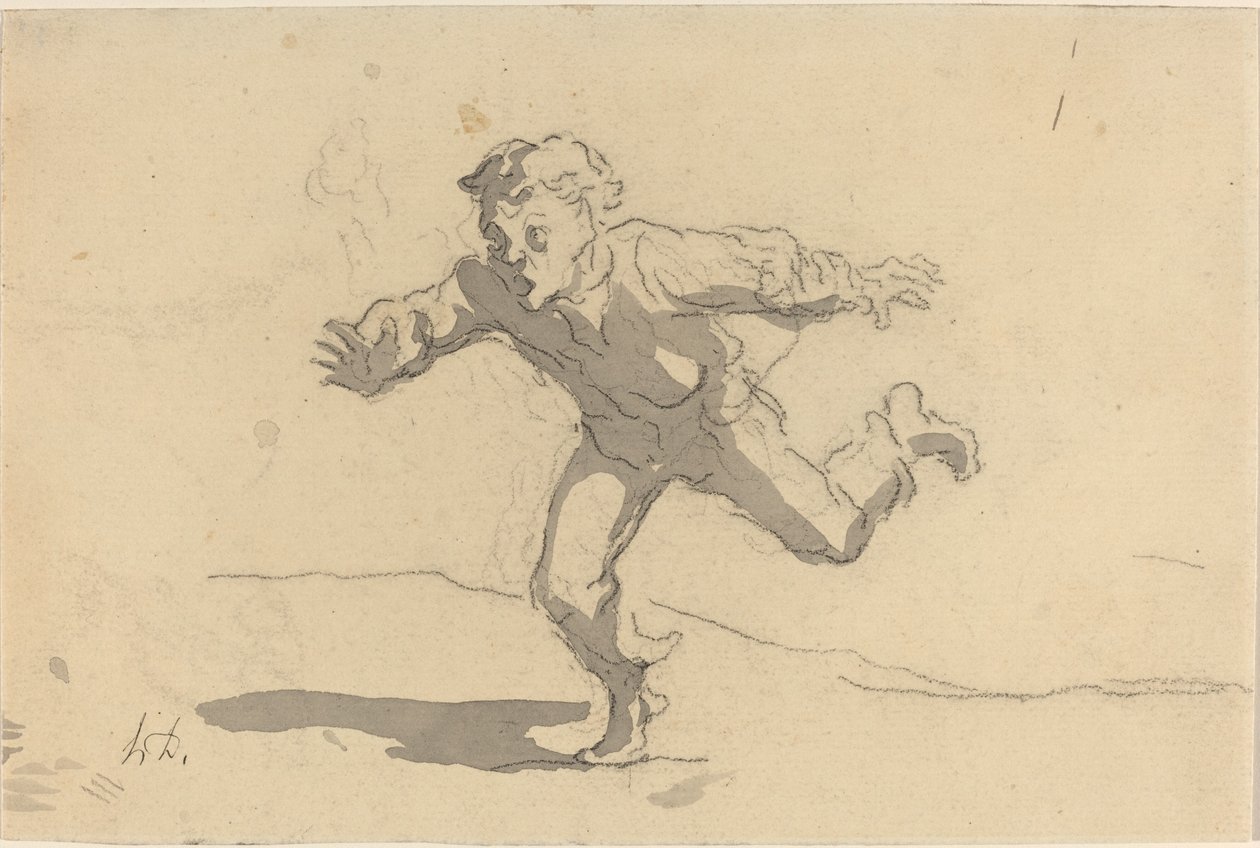 De jonge koerier door Honoré Daumier