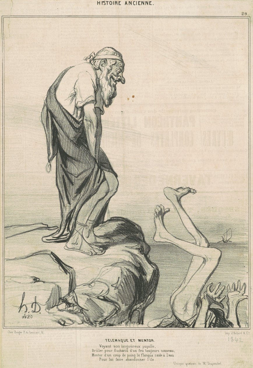 Telemachus en Mentor door Honoré Daumier