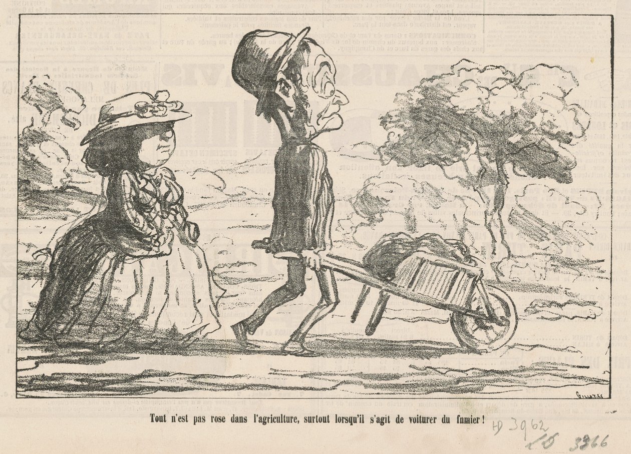 Niet Alles is Rozengeur in de Landbouw... door Honoré Daumier