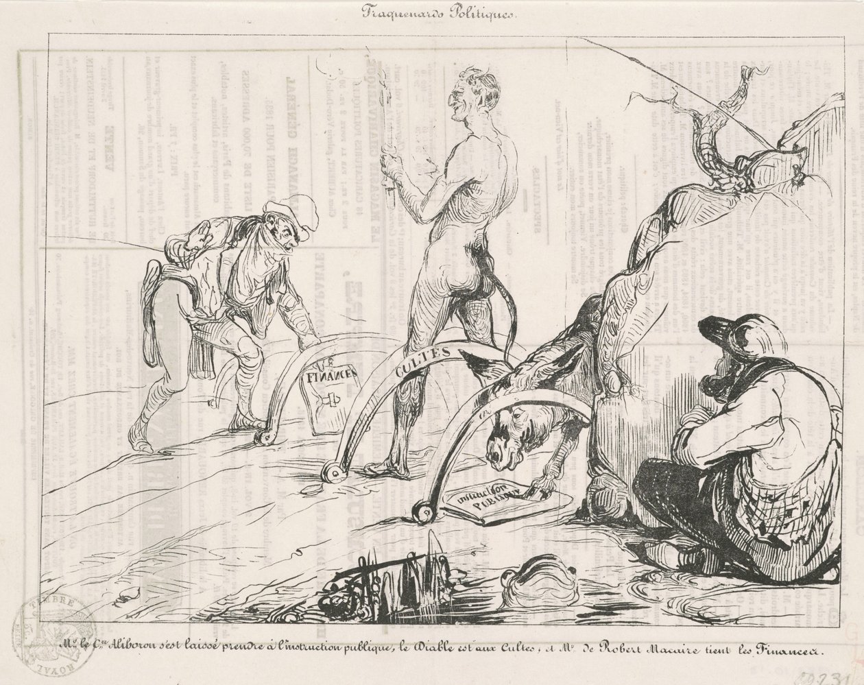 Politieke valstrikken door Honoré Daumier