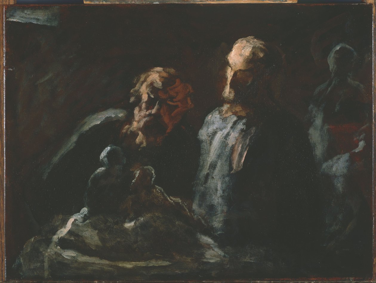 Twee beeldhouwers door Honoré Daumier