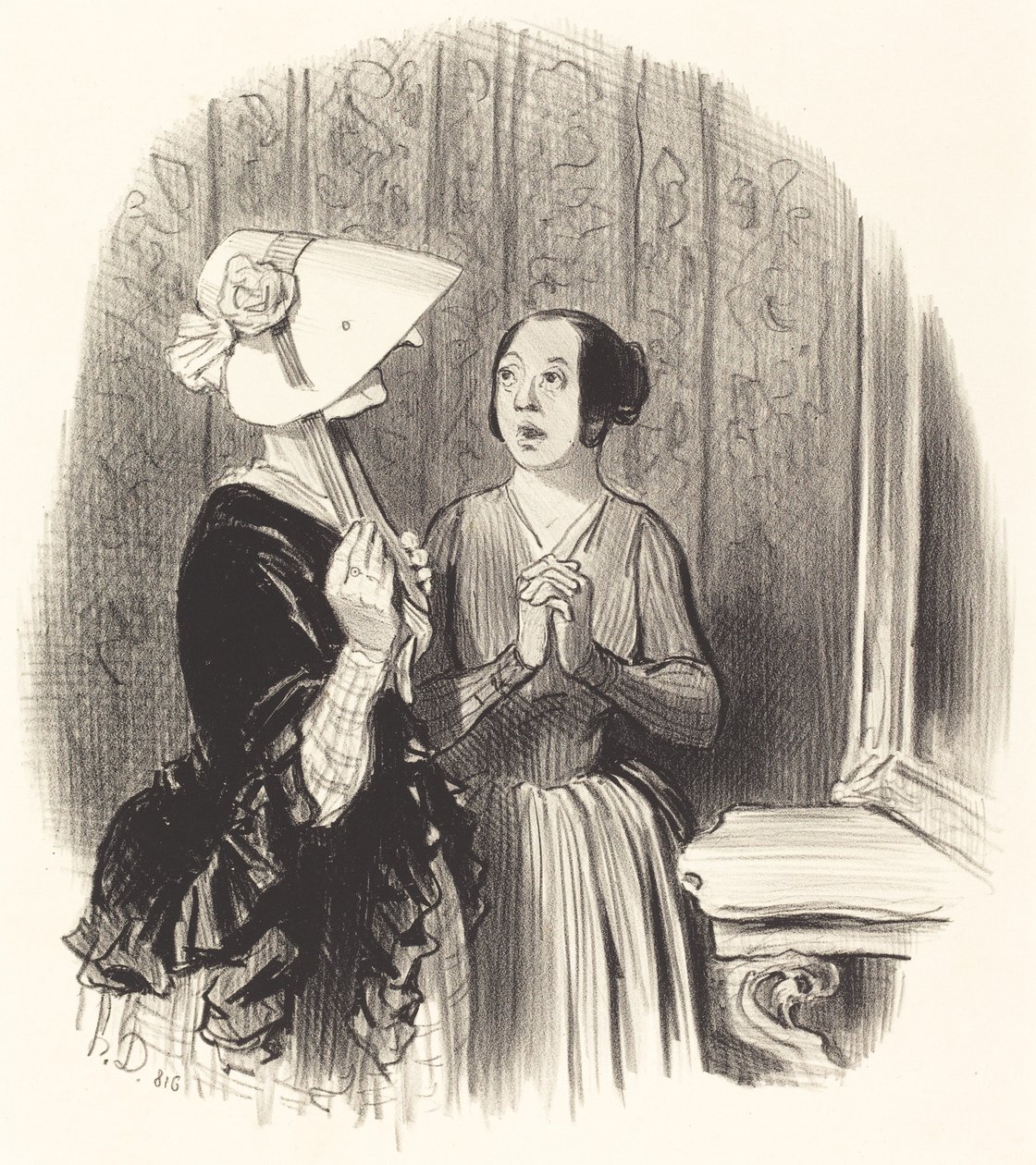 Een Pamela Hoed door Honoré Daumier