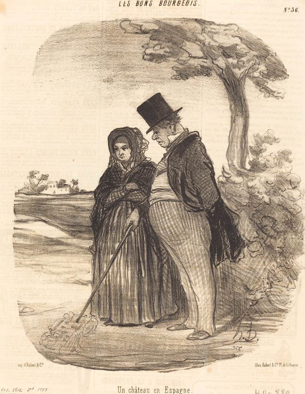 Een kasteel in Spanje door Honoré Daumier