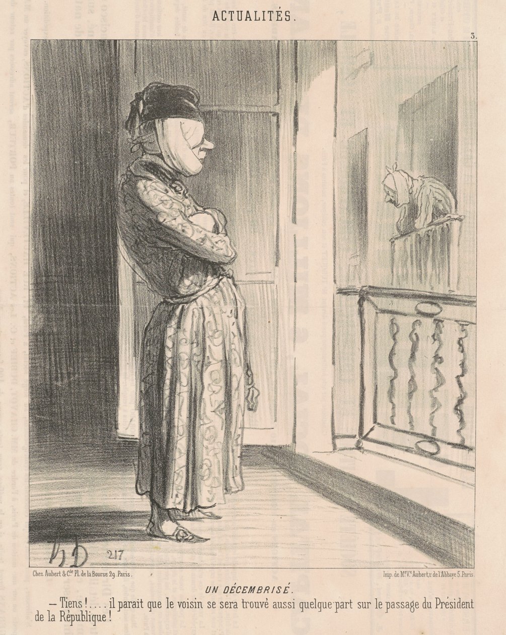 Een Decemberist door Honoré Daumier