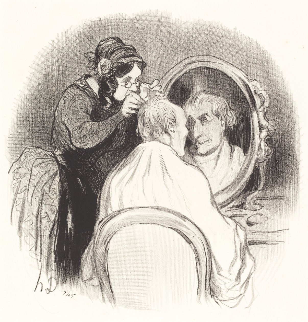 Een Heer die te Jong Wordt Gemaakt door Honoré Daumier