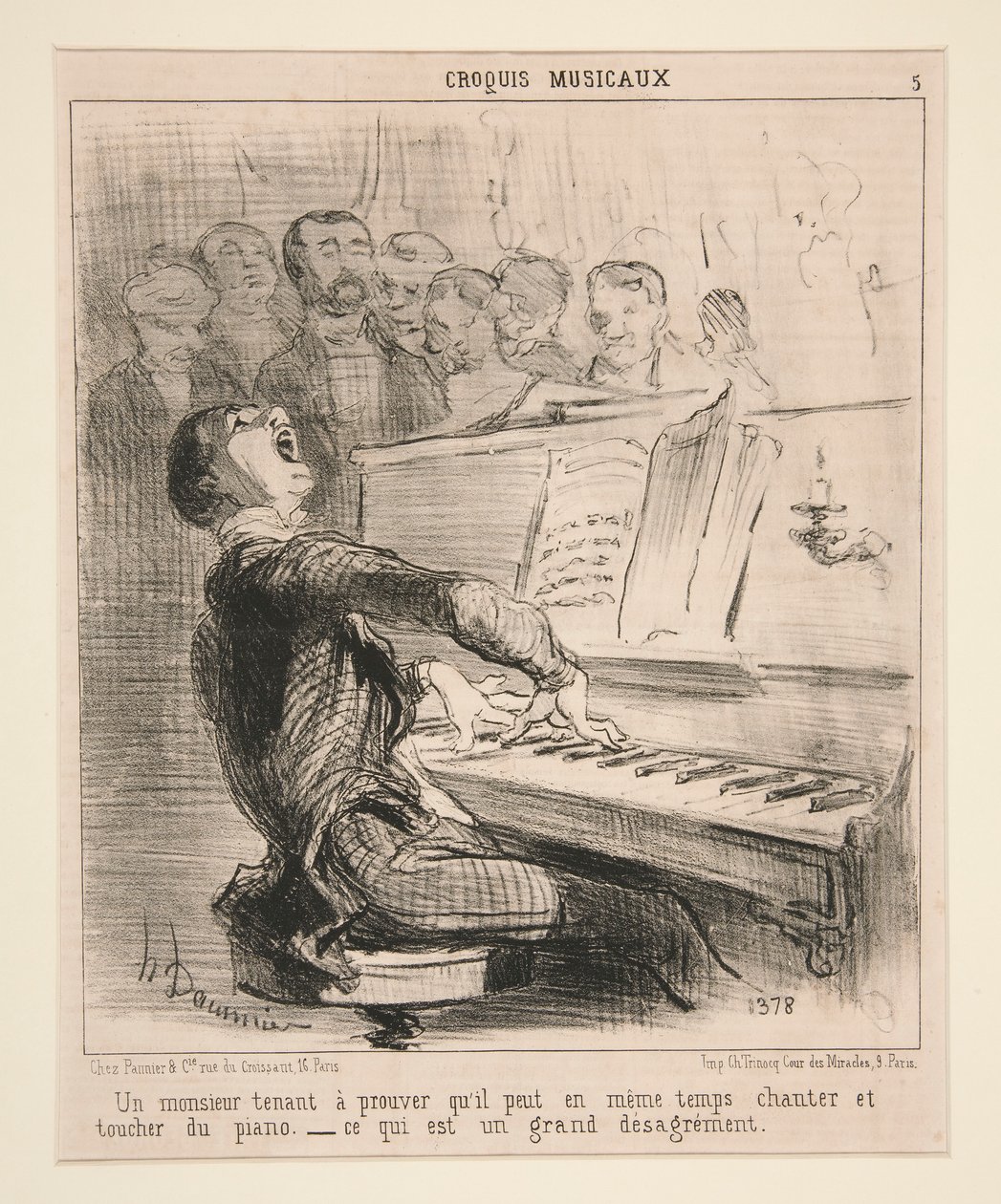 Un Monsieur tenant a prouver qu door Honoré Daumier