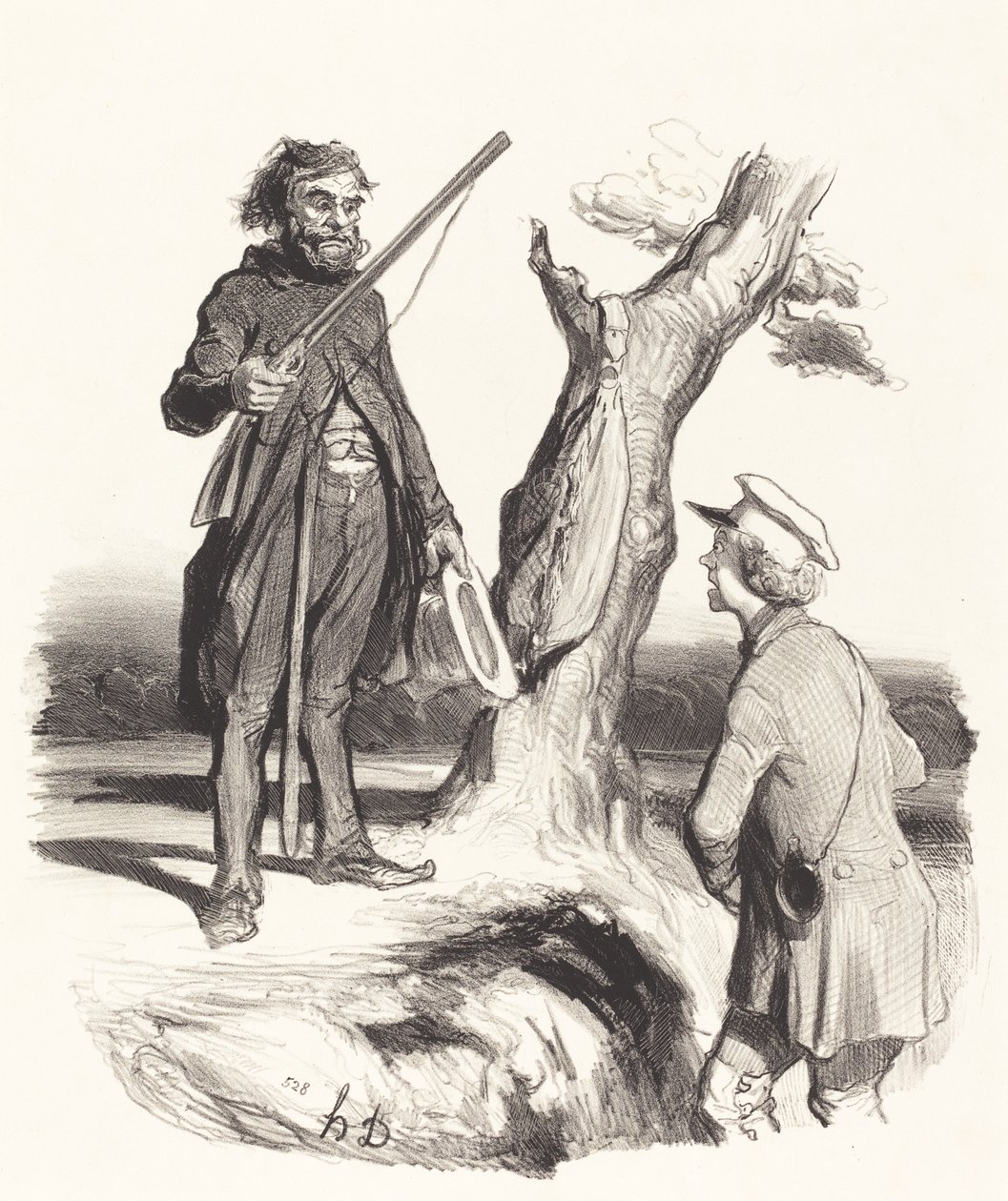 Een arme vader van een gezin die... door Honoré Daumier