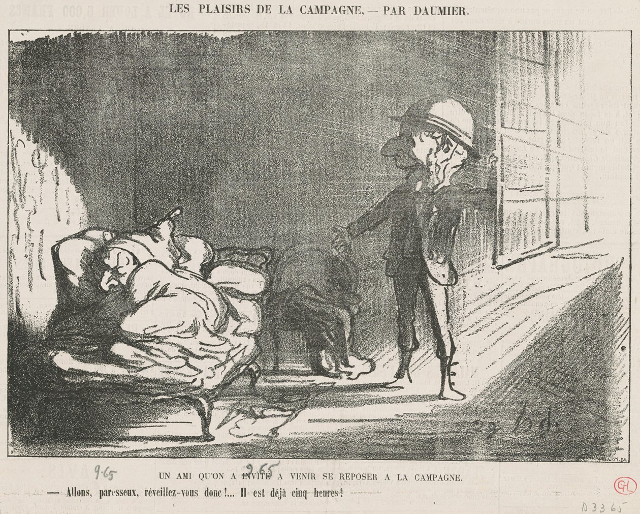 Een vriend die je hebt uitgenodigd... door Honoré Daumier