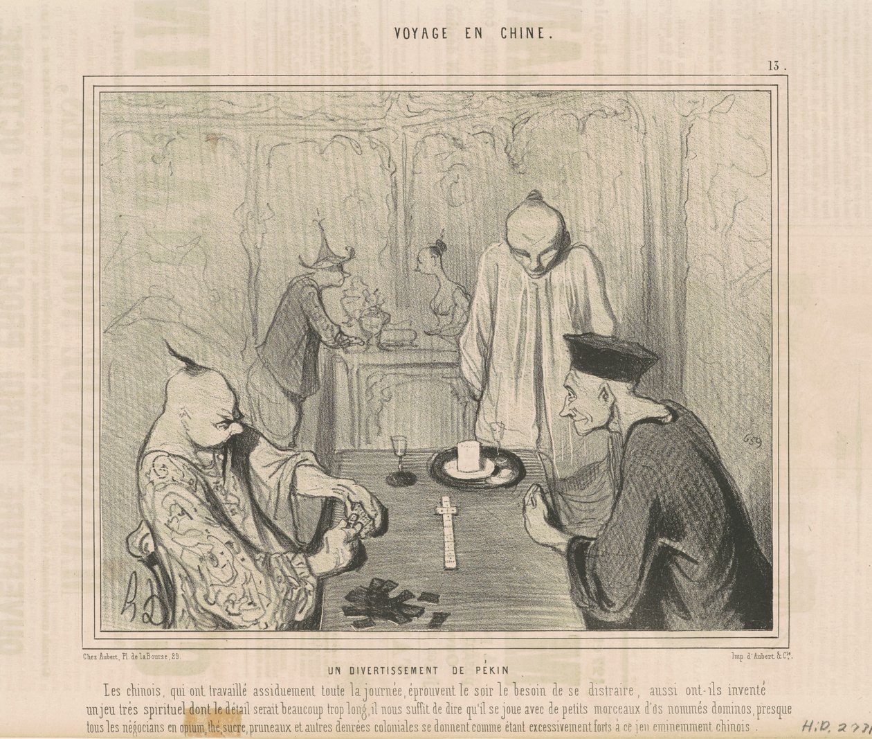 Een vermaak van Peking door Honoré Daumier