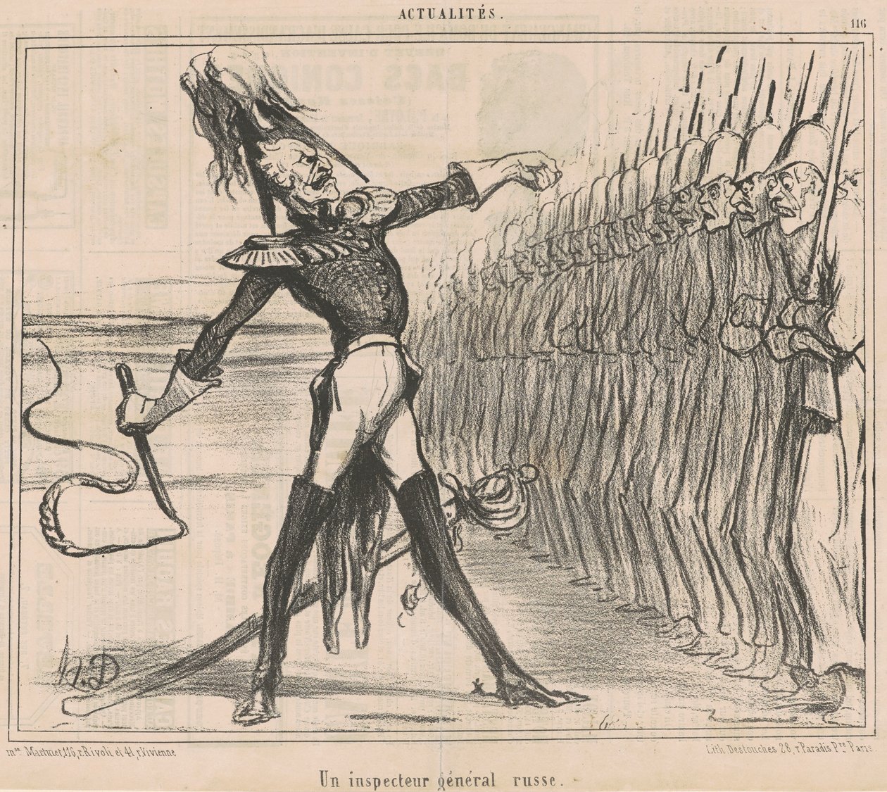 Een Russische Inspecteur-Generaal door Honoré Daumier