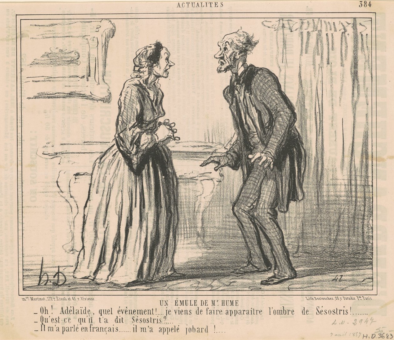 Een rivaal van Mr Hume door Honoré Daumier