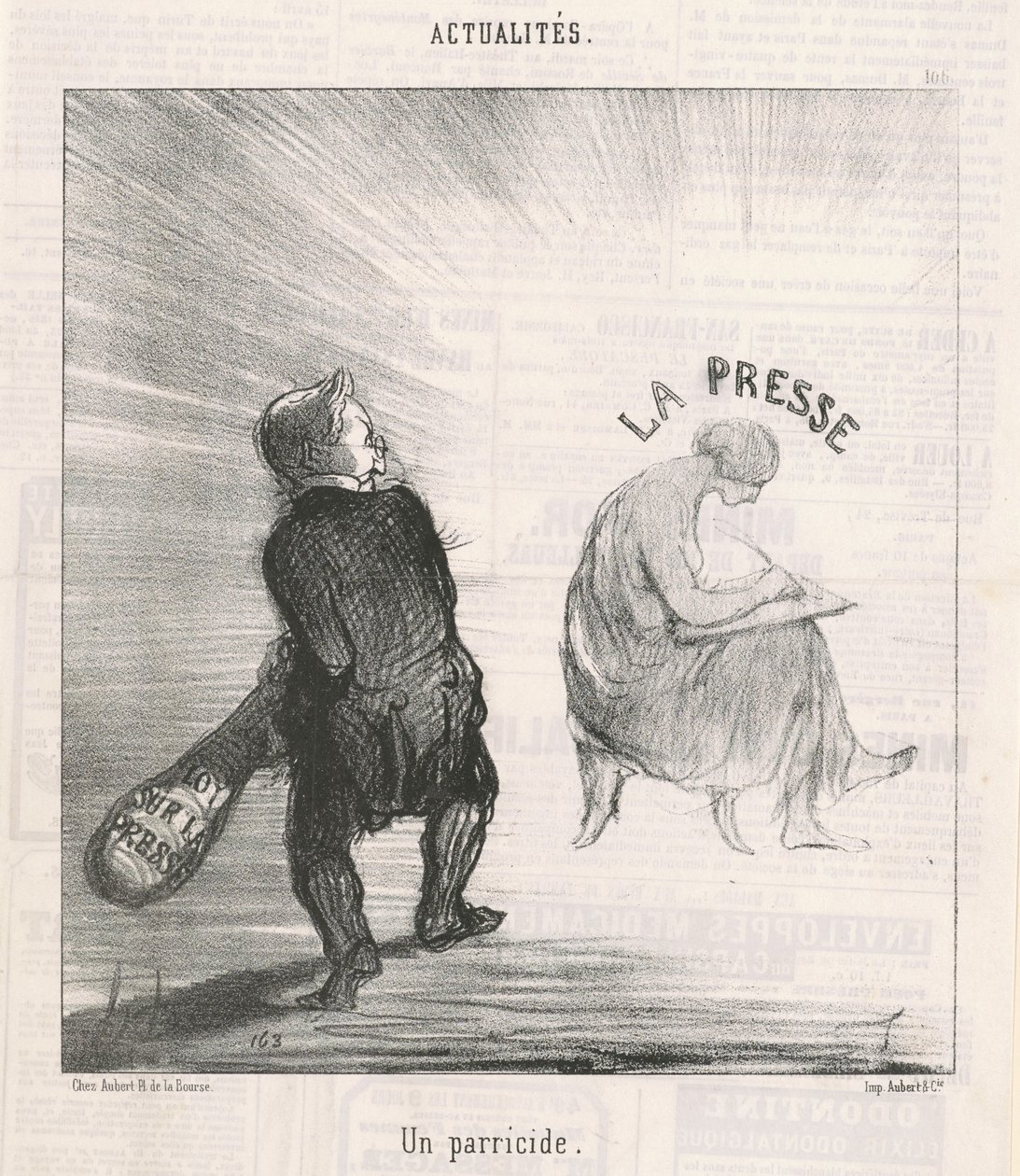 Een vadermoord door Honoré Daumier