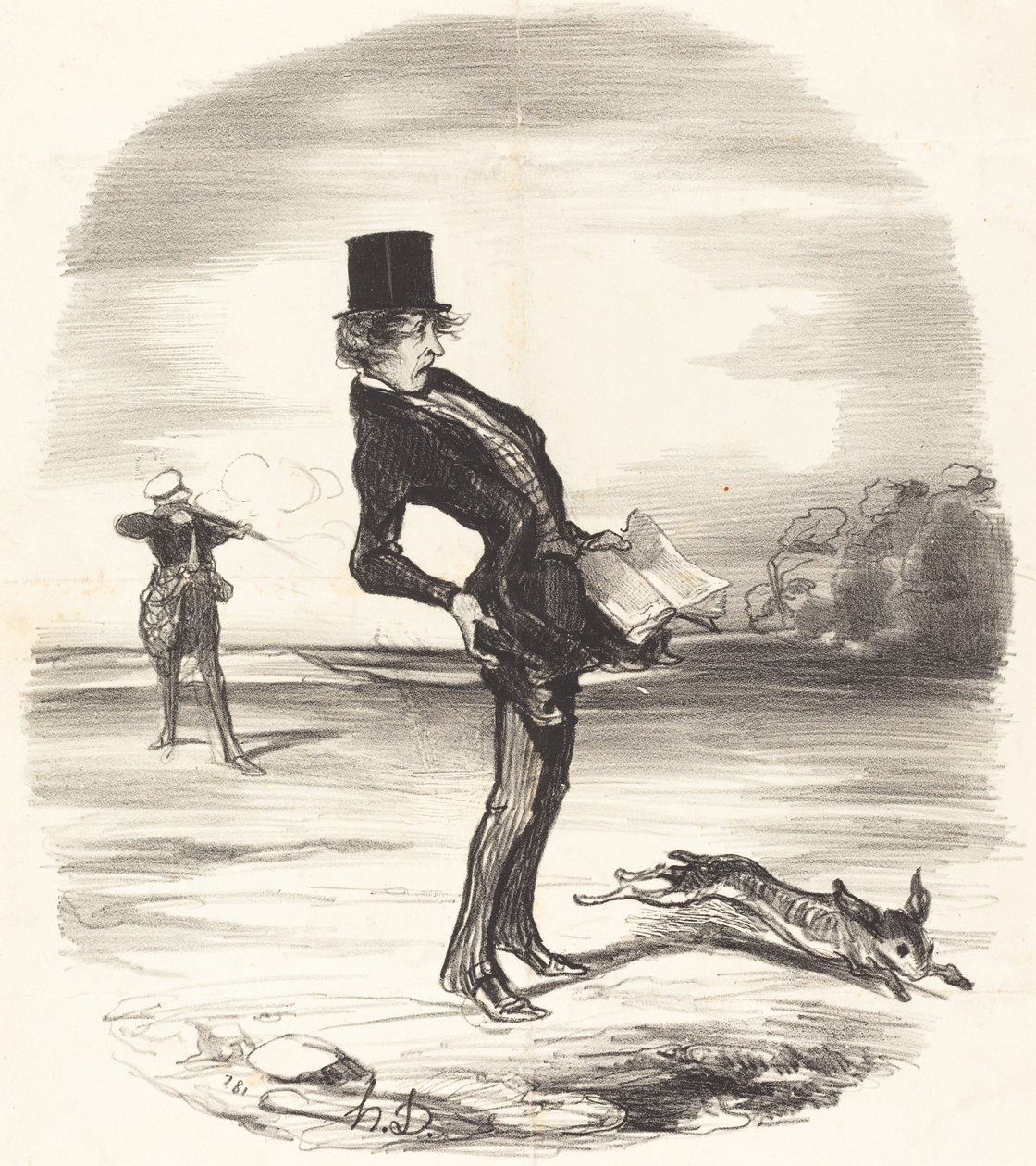 Een verplaatste lading door Honoré Daumier