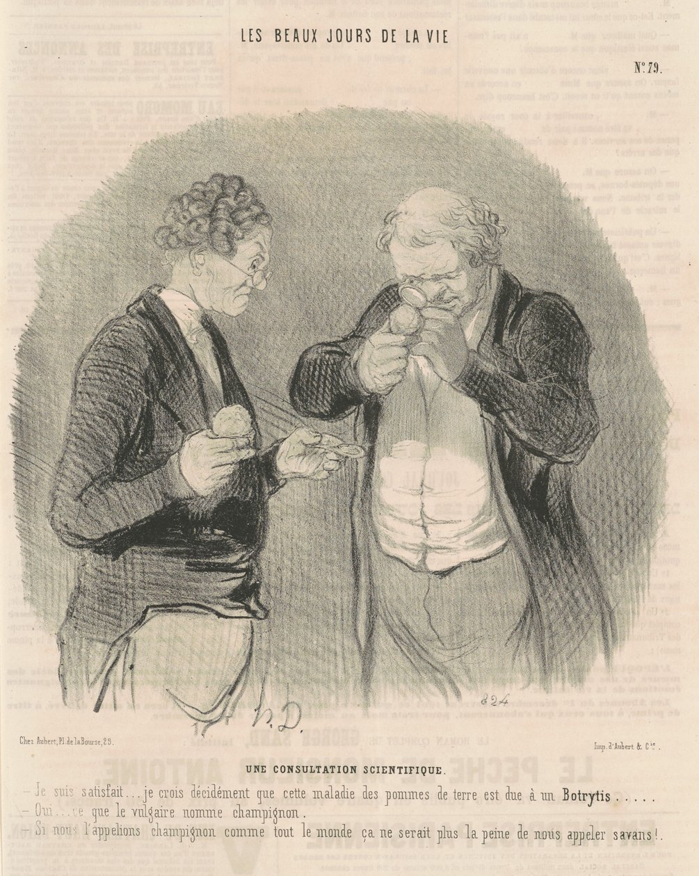 Een wetenschappelijk consult door Honoré Daumier