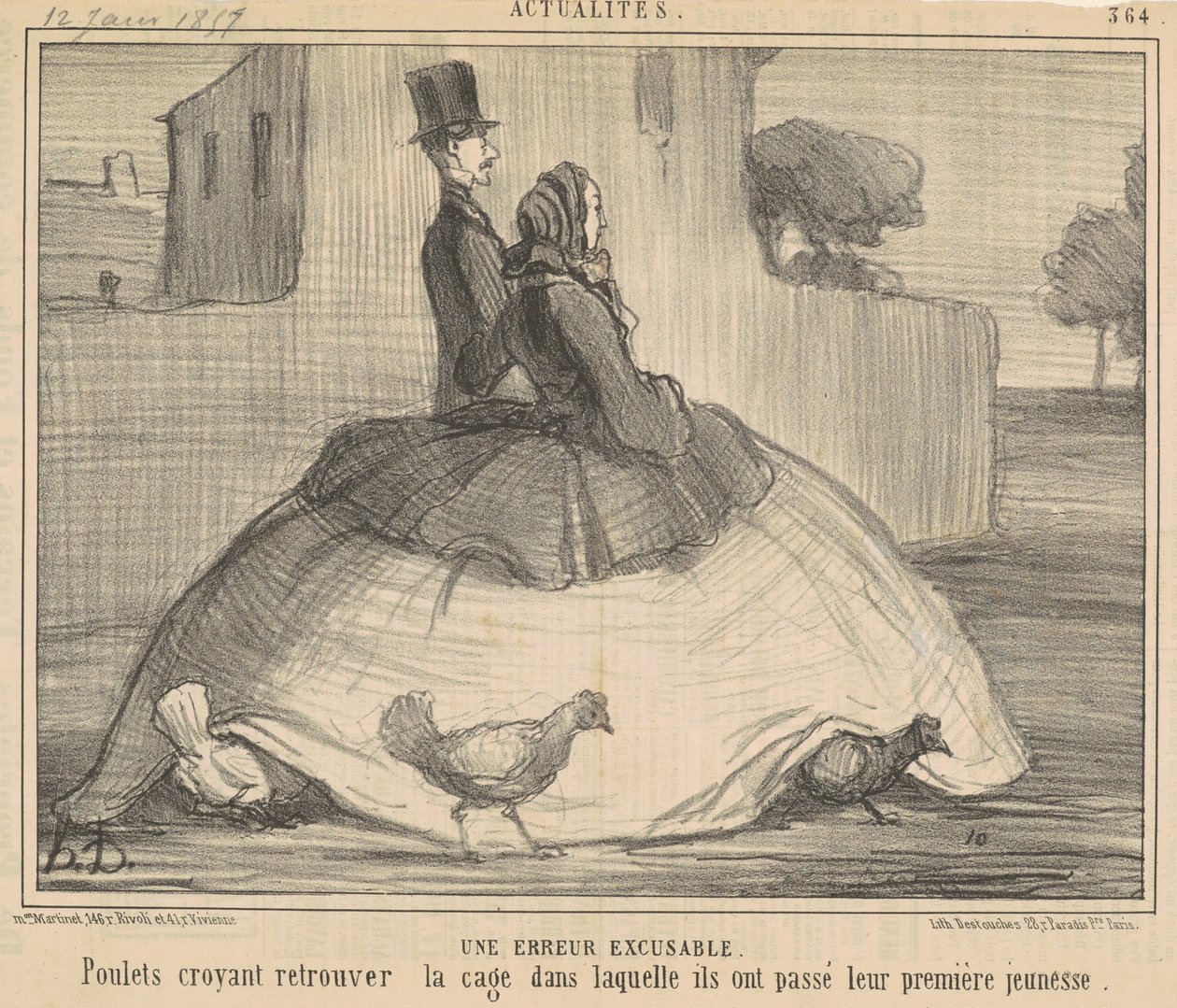 Een verontschuldigbare fout door Honoré Daumier