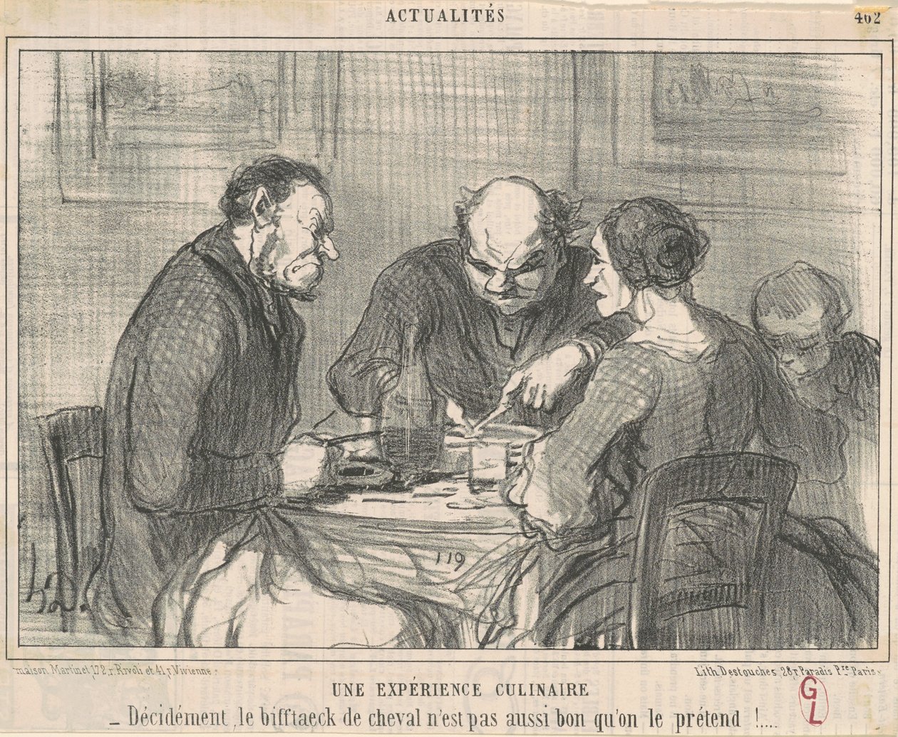 Een Culinaire Ervaring door Honoré Daumier