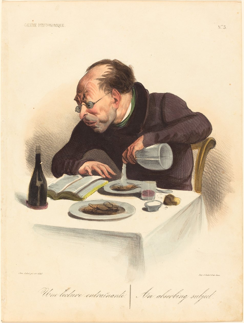 Een meeslepende lezing door Honoré Daumier
