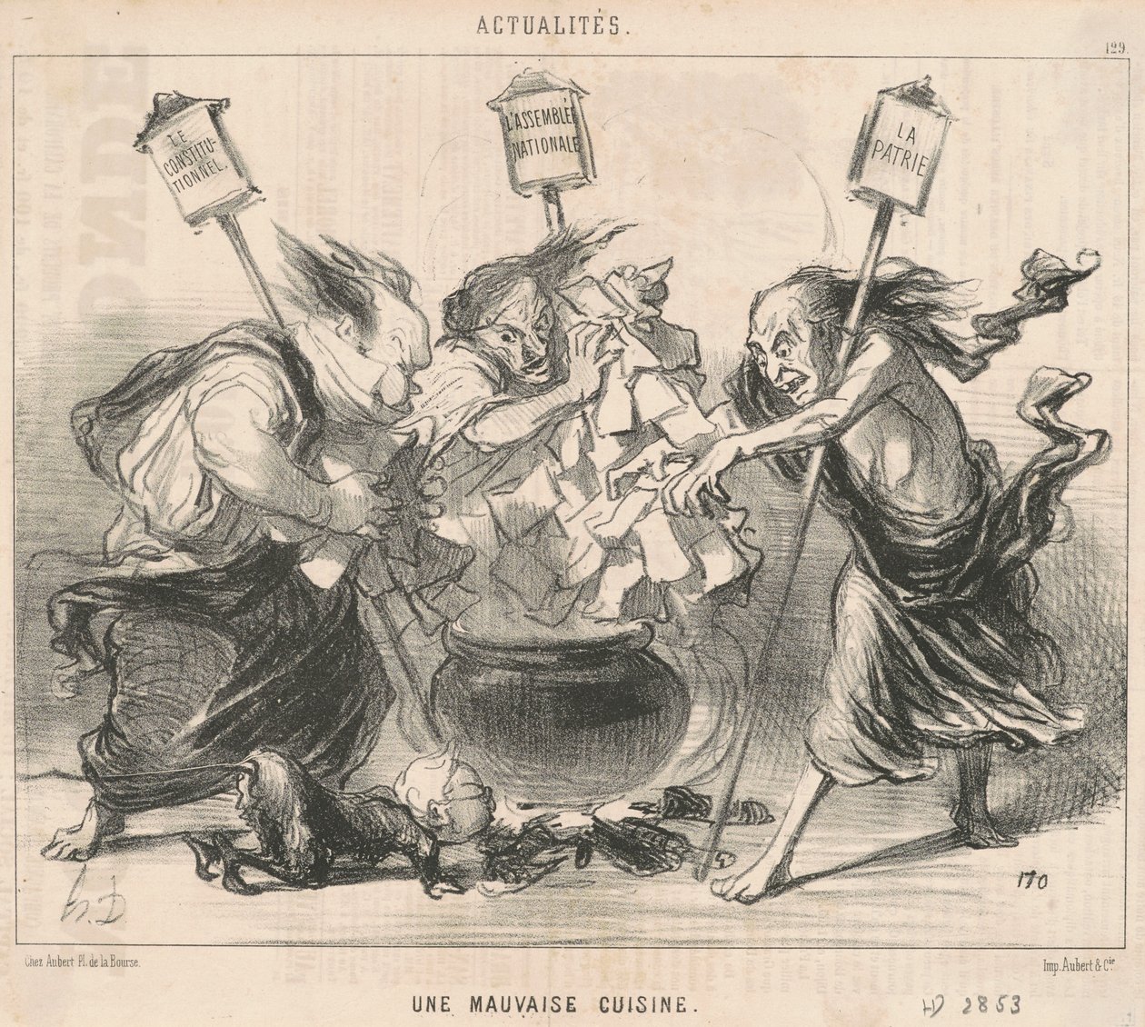 Een slechte keuken door Honoré Daumier