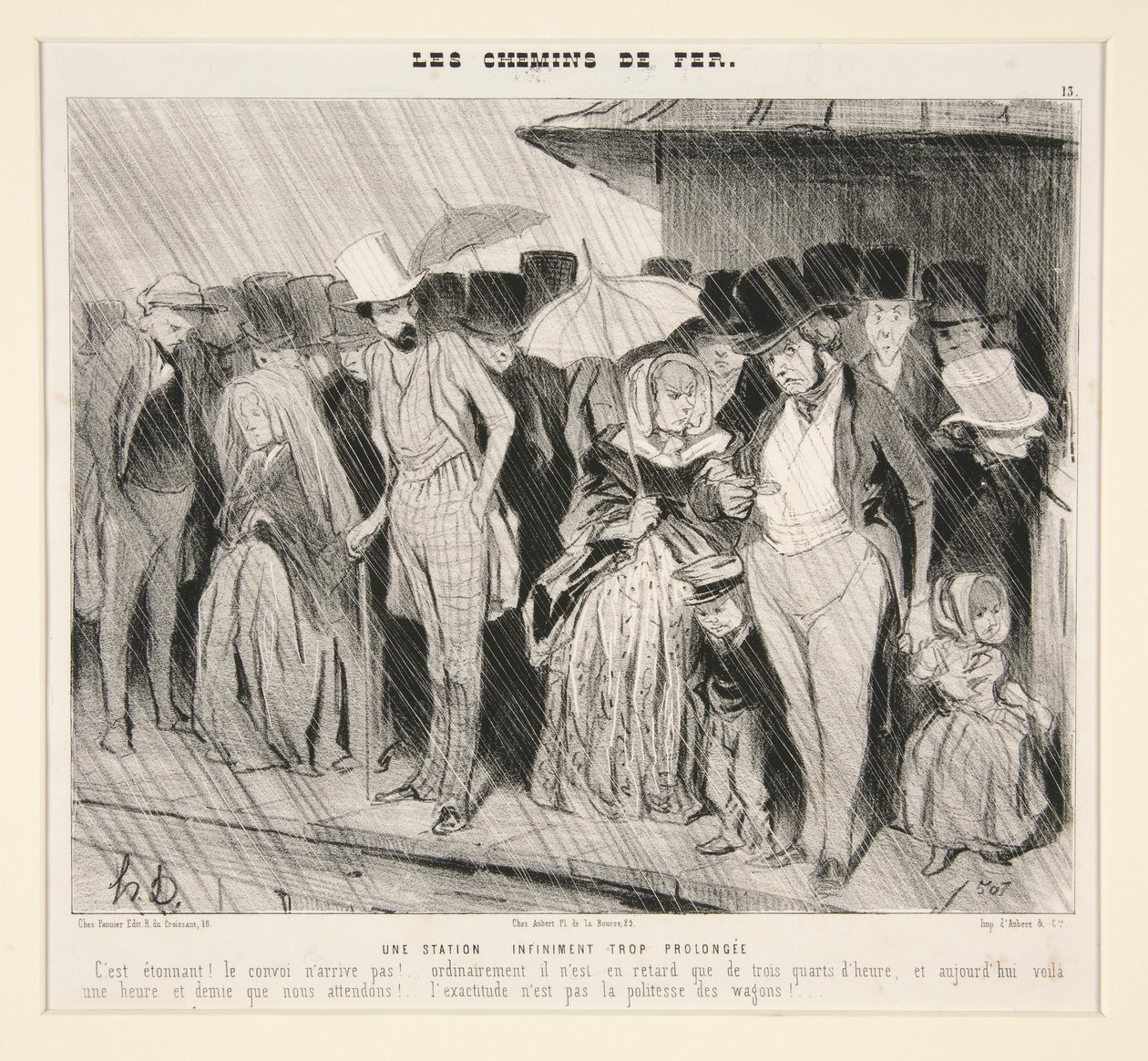 Une station infiniment trop prolongée: C door Honoré Daumier